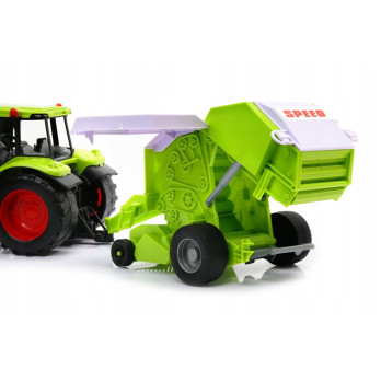 TRAKTOR Z PRASĄ DO SŁOMY CIĄGNIK ZDALNIE STEROWANY 1:24 RC POJAZDY ROLNICZE