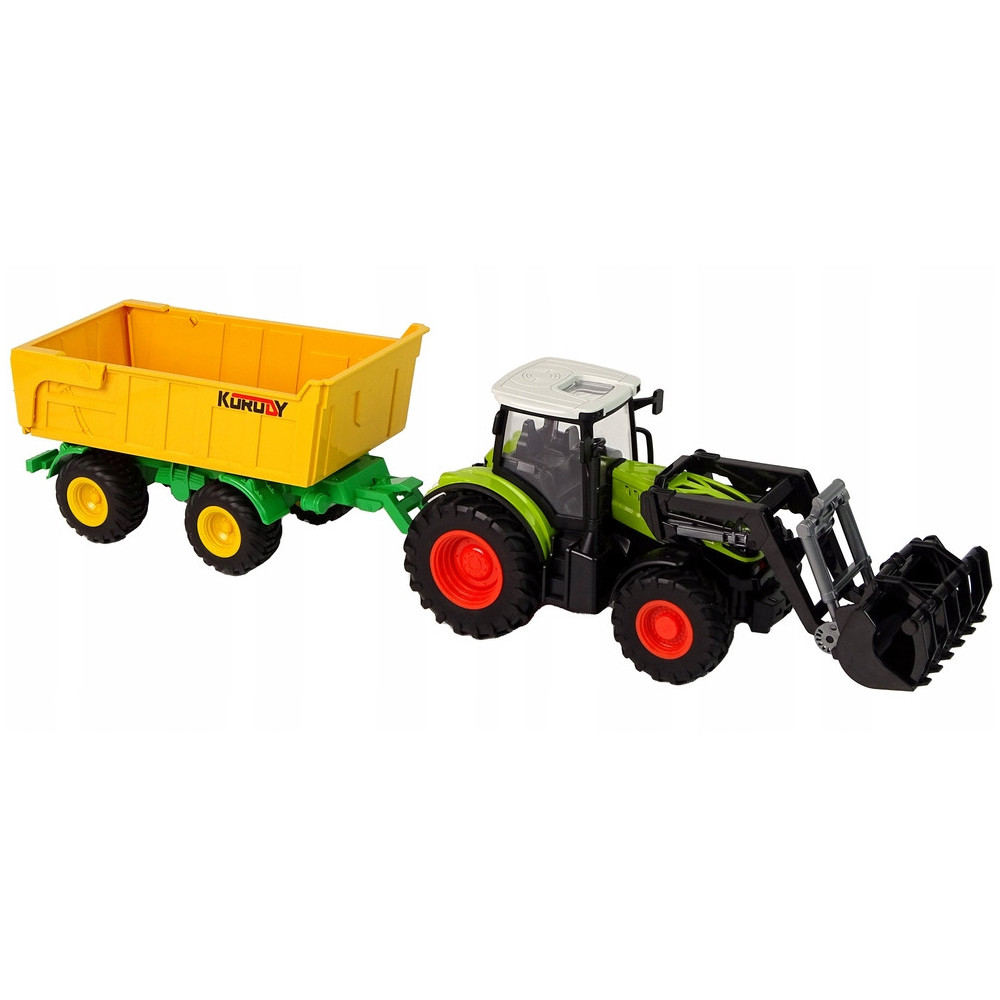 TRAKTOR CIĄGNIK Z WYMIENNYM RUCHOMYM RAMIENIEM ZABAWKA MASZYNY ROLNICZE