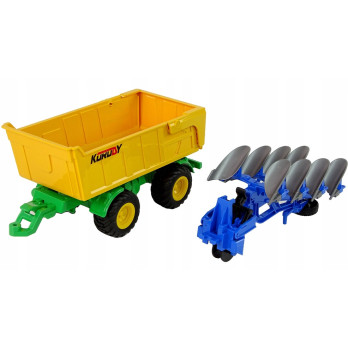 TRAKTOR CIĄGNIK Z WYMIENNYM RUCHOMYM RAMIENIEM ZABAWKA MASZYNY ROLNICZE