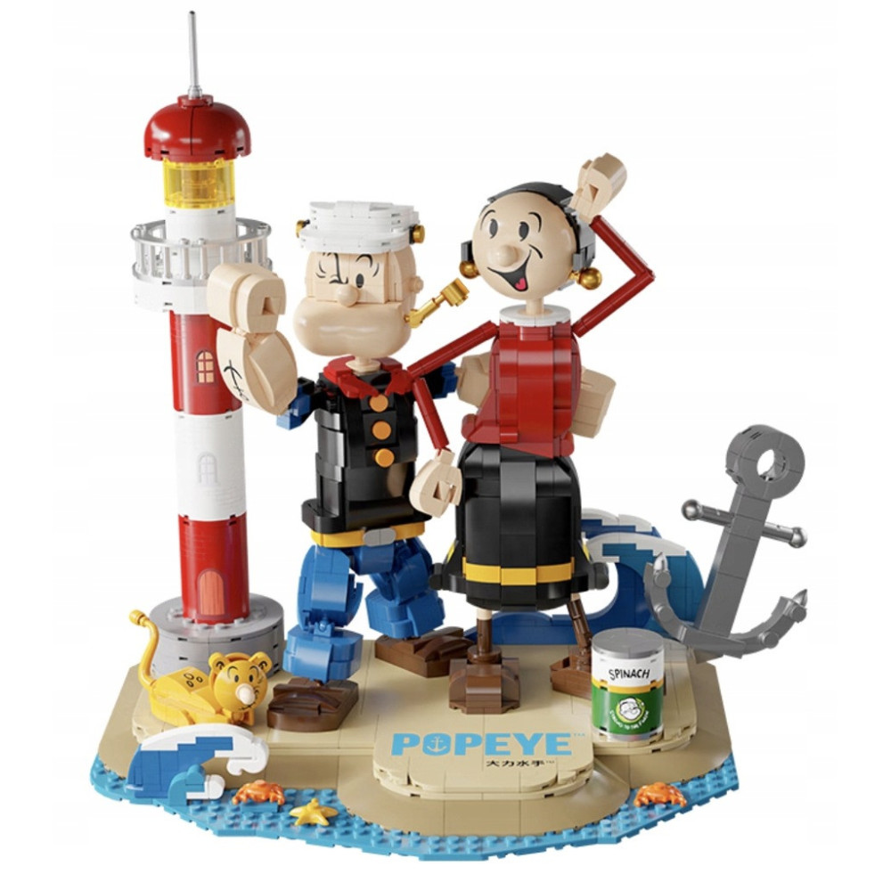 Klocki Pantasy 86401 Popeye z Olive Oyl Zestaw Klocków 3D Do Ułożenia