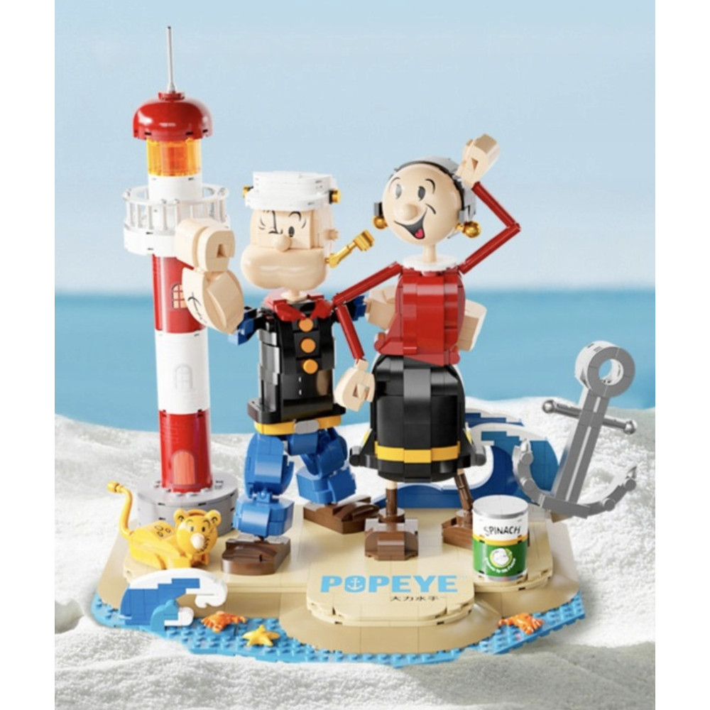 Klocki Pantasy 86401 Popeye z Olive Oyl Zestaw Klocków 3D Do Ułożenia