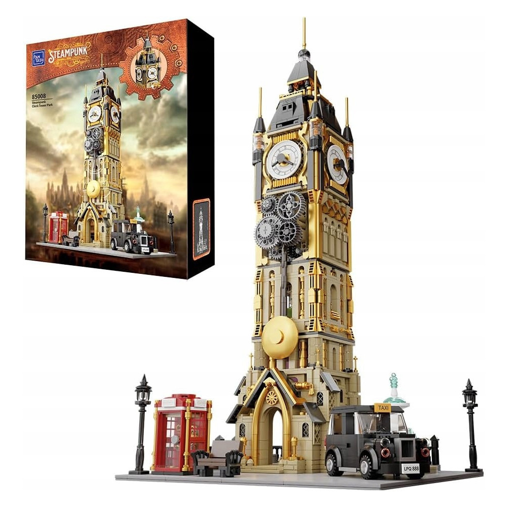 Klocki Pantasy Steampunk 85008 Clock Tower Park Big Ben Wieża Zegarowa Nowe