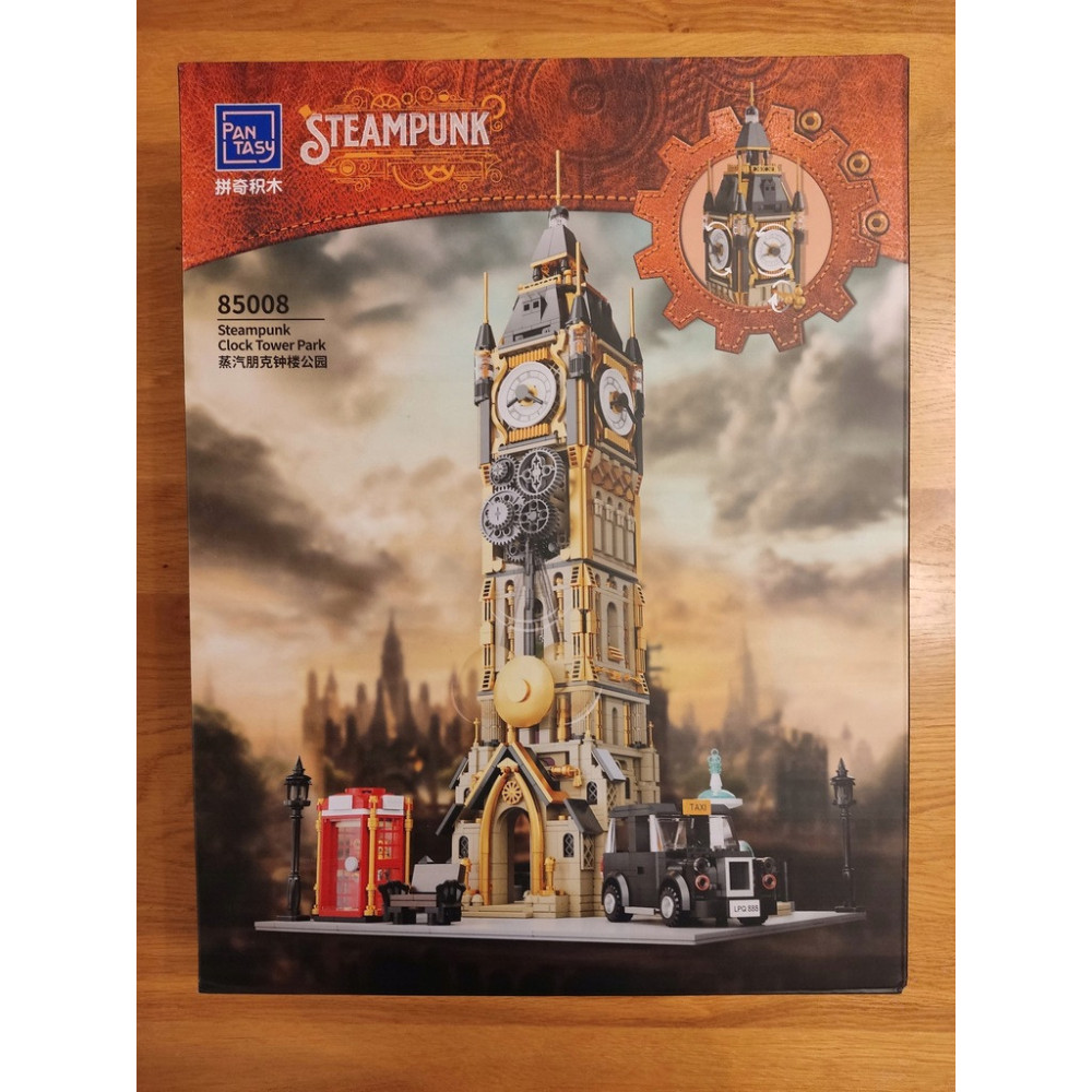 Klocki Pantasy Steampunk 85008 Clock Tower Park Big Ben Wieża Zegarowa Nowe