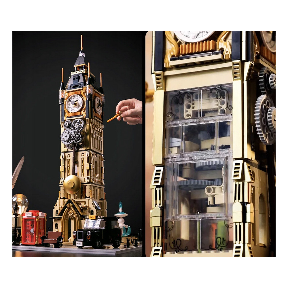 Klocki Pantasy Steampunk 85008 Clock Tower Park Big Ben Wieża Zegarowa Nowe