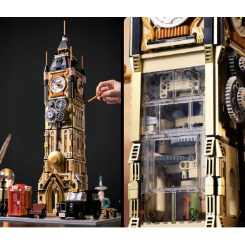 Klocki Pantasy Steampunk 85008 Clock Tower Park Big Ben Wieża Zegarowa Nowe