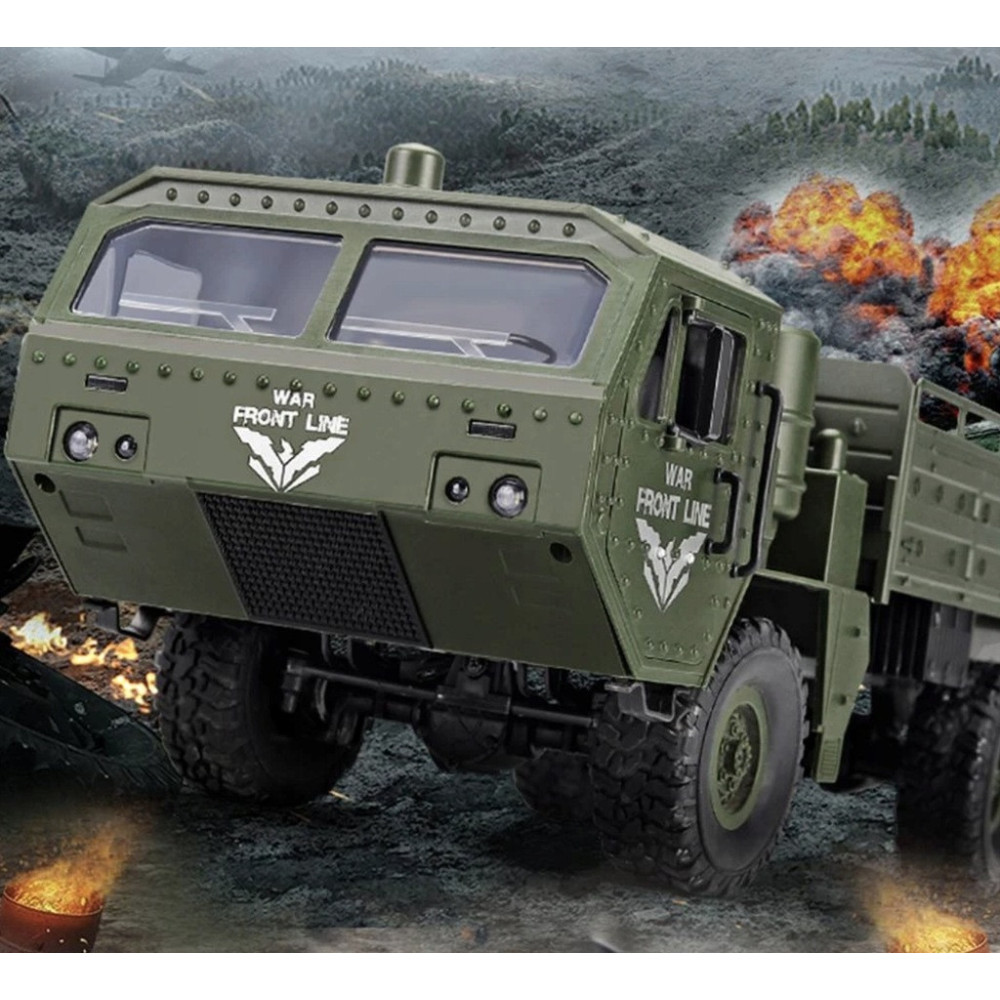 WOJSKOWY SAMOCHÓD ZDALNIE STEROWANY WOJSKOWA CIĘŻARÓWKA Q75 RC TRANSPORTER