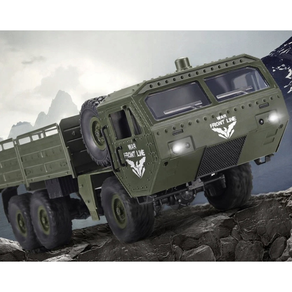 WOJSKOWY SAMOCHÓD ZDALNIE STEROWANY WOJSKOWA CIĘŻARÓWKA Q75 RC TRANSPORTER