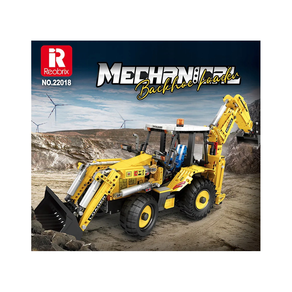 Klocki konstrukcyjne REOBRIX KOPARKA BUDOWLANA ŁADOWARKA CATERPILLAR 2231EL
