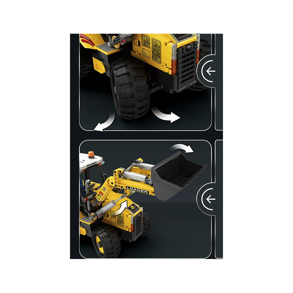 Klocki konstrukcyjne REOBRIX KOPARKA BUDOWLANA ŁADOWARKA CATERPILLAR 2231EL