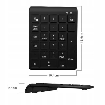 MINI KLAWIATURA NUMERYCZNA BLUETOOTH DO LAPTOPÓW