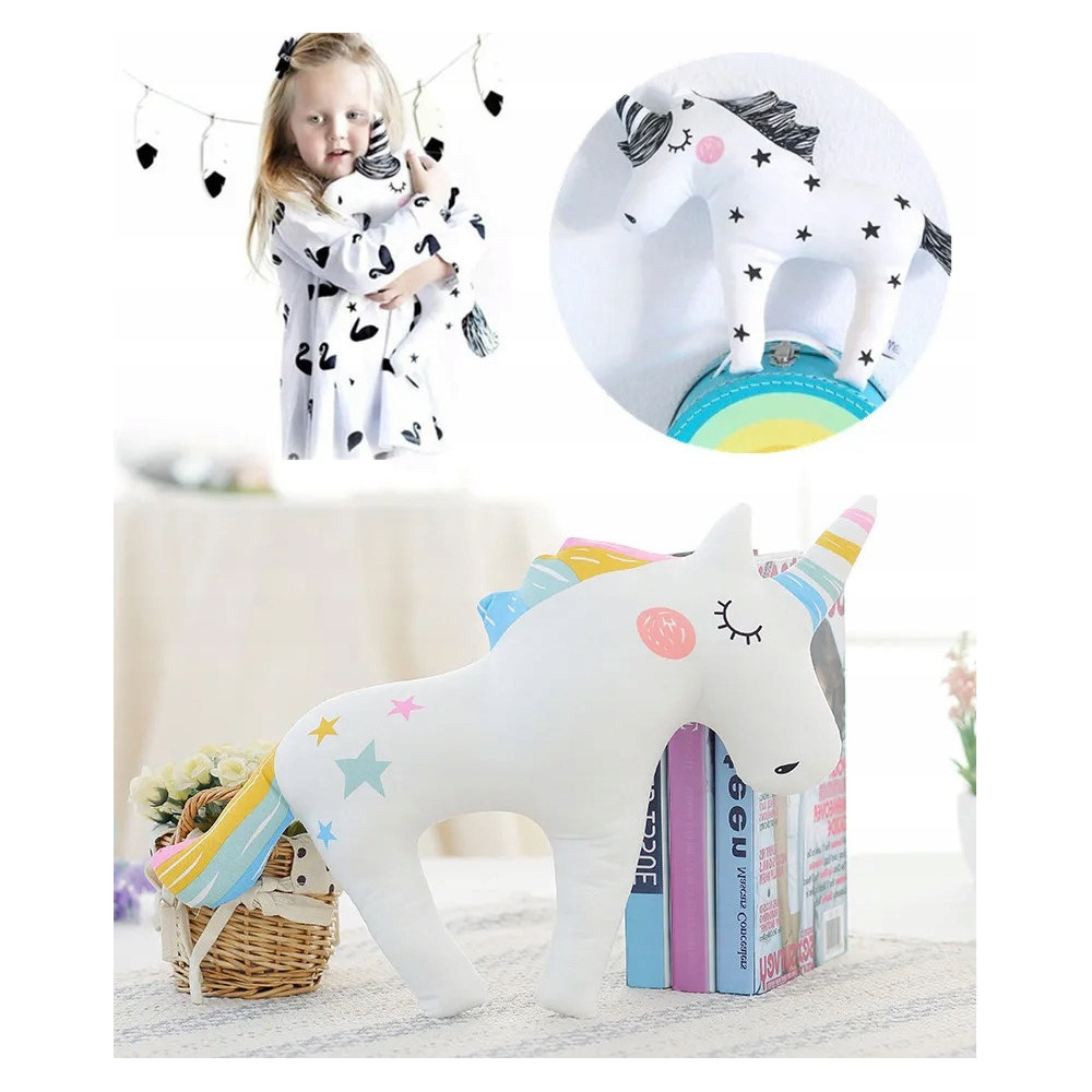 PODUSZKA KOLOROWY JEDNOROŻEC SŁODKI UNICORN PLUSZAK MASKOTKA DLA DZIECI
