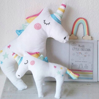 PODUSZKA KOLOROWY JEDNOROŻEC SŁODKI UNICORN PLUSZAK MASKOTKA DLA DZIECI