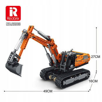 Klocki konstrukcyjne REOBRIX MECHANICAL KOPARKA STEROWANA APLIKACJĄ