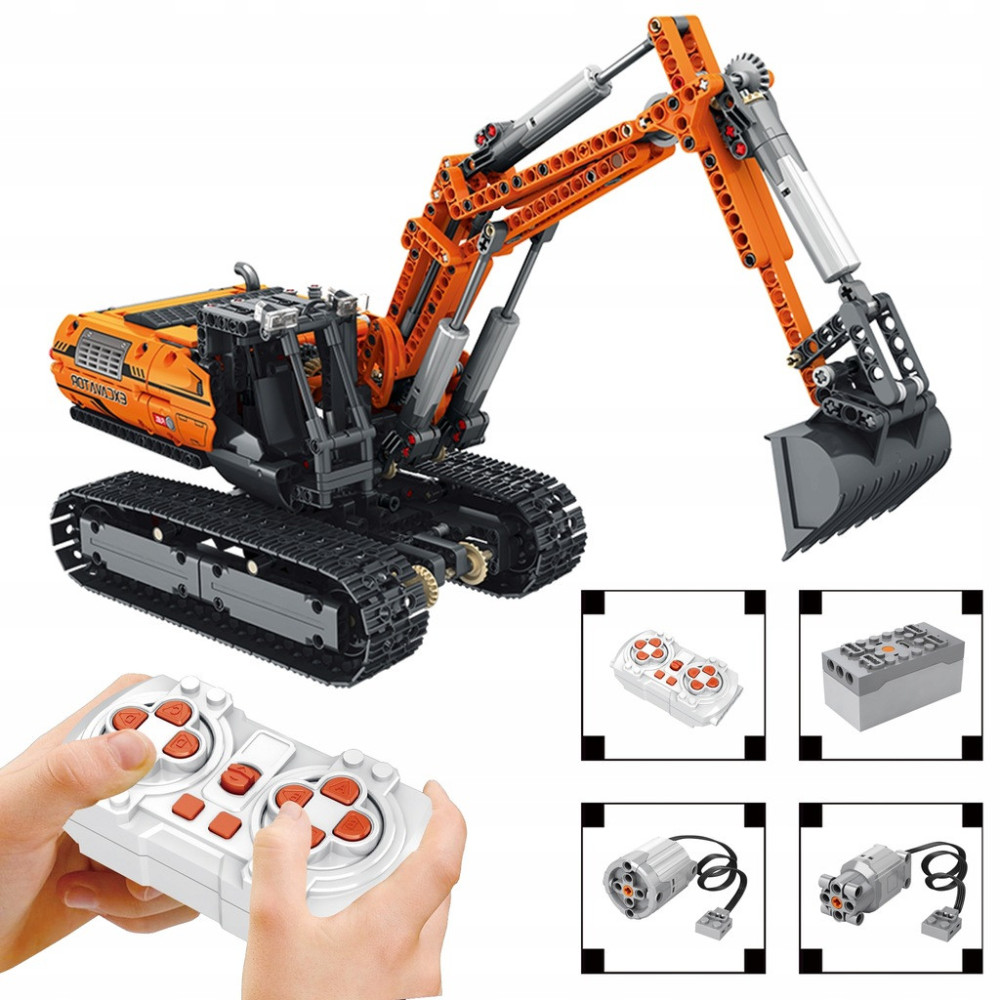 Klocki konstrukcyjne REOBRIX MECHANICAL KOPARKA STEROWANA APLIKACJĄ