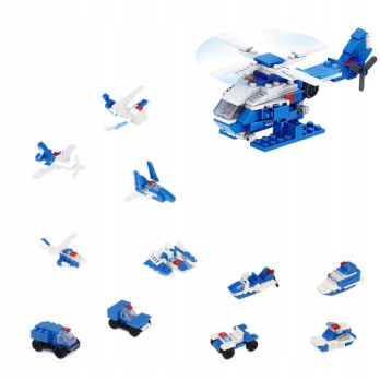 KLOCKI KONSTRUKCYJNE 12w1 HELIKOPTER POLICYJNY KALENDARZ ADWENTOWY PREZENT