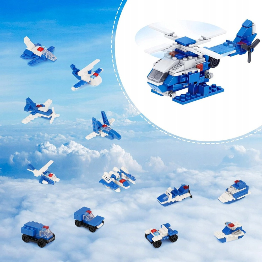 KLOCKI KONSTRUKCYJNE 12w1 HELIKOPTER POLICYJNY KALENDARZ ADWENTOWY PREZENT
