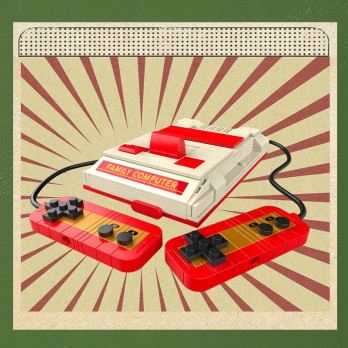 KLOCKI KONSTRUKCYJNE RETRO KONSOLA ZESTAW KLOCKÓW DO UŁOŻENIA PREZENT