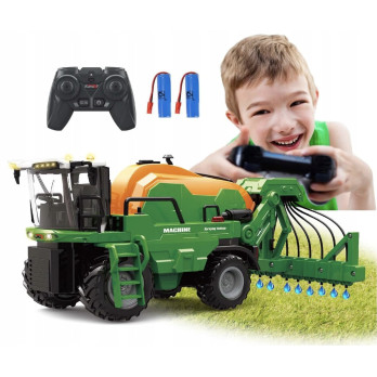 TRAKTOR CIĄGNIK ZDALNIE STEROWANY 1:24 RC ZE ZRASZACZEM POJAZDY ROLNICZE