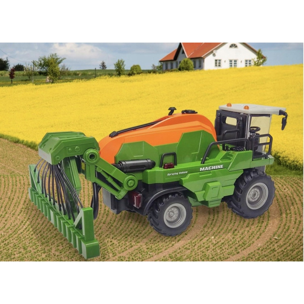 TRAKTOR CIĄGNIK ZDALNIE STEROWANY 1:24 RC ZE ZRASZACZEM POJAZDY ROLNICZE