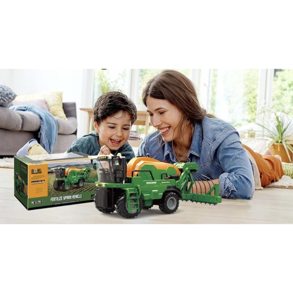 TRAKTOR CIĄGNIK ZDALNIE STEROWANY 1:24 RC ZE ZRASZACZEM POJAZDY ROLNICZE