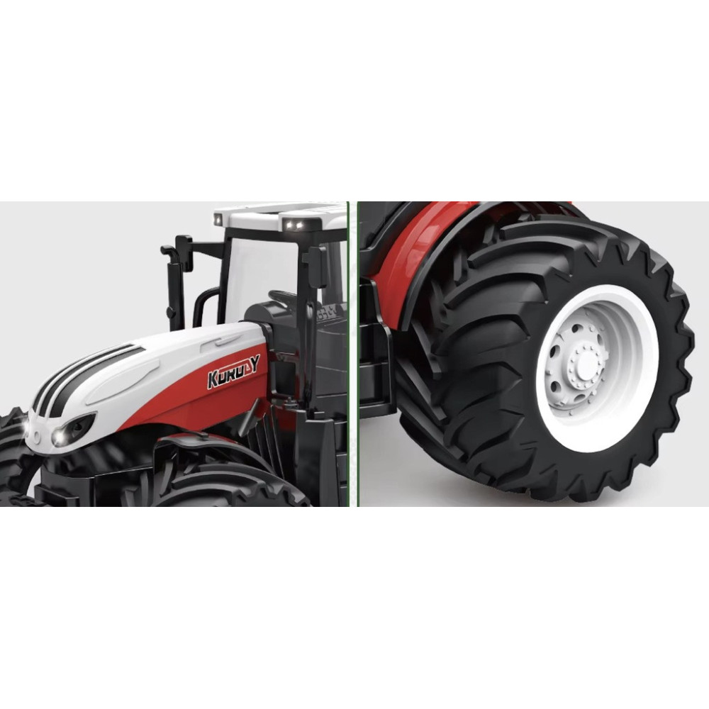 TRAKTOR ZDALNIE STEROWANY Z PRZYCZEPĄ POJAZD ROLNICZY 6644B ZABAWKA RC