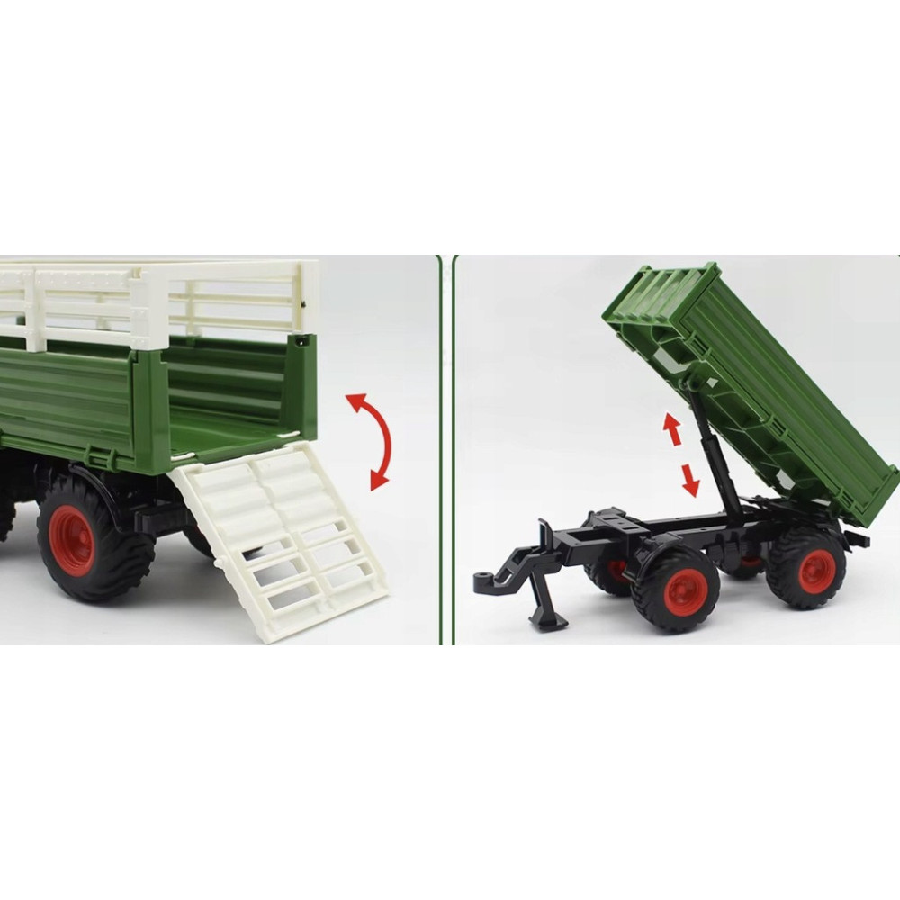 TRAKTOR ZDALNIE STEROWANY Z PRZYCZEPĄ POJAZD ROLNICZY 6644B ZABAWKA RC