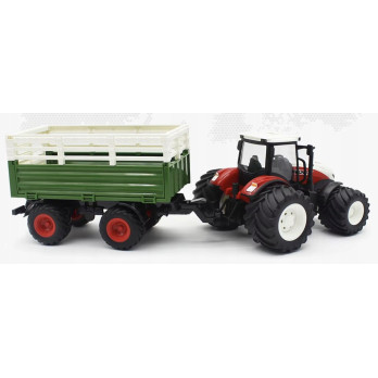 TRAKTOR ZDALNIE STEROWANY Z PRZYCZEPĄ POJAZD ROLNICZY 6644B ZABAWKA RC