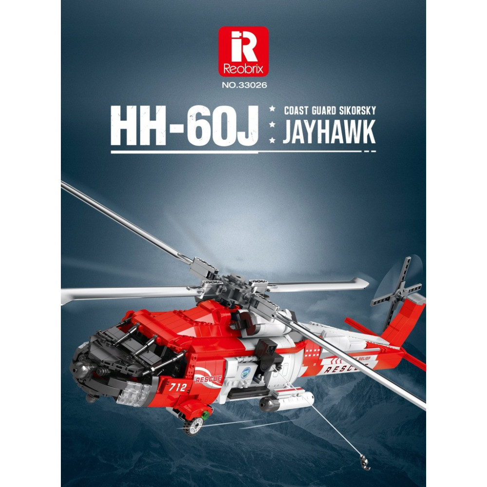 KLOCKI KONSTRUKCYJNE REOBRIX HELIKOPTER RATUNKOWY HH-60J JAYHAWK SIKORSKY