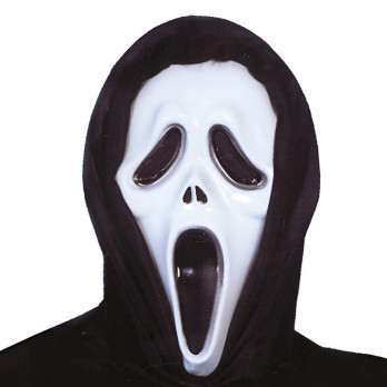 MASKA HALLOWEEN KRZYK DUCH Z KAPTUREM HORROR PRZEBRANIE KOSTIUM BIAŁA