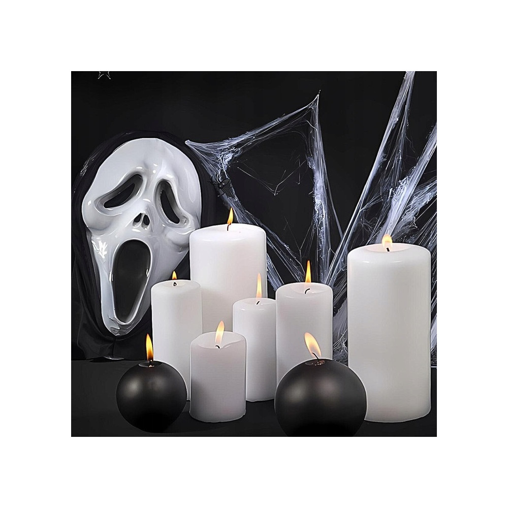 MASKA HALLOWEEN KRZYK DUCH Z KAPTUREM HORROR PRZEBRANIE KOSTIUM BIAŁA