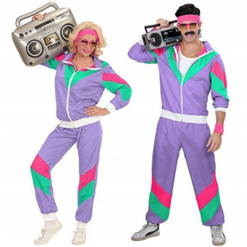 STRÓJ DRES FIOLETOWY RETRO DRESY LATA 70 80 KOSTIUM DISCO PRZEBRANIE S