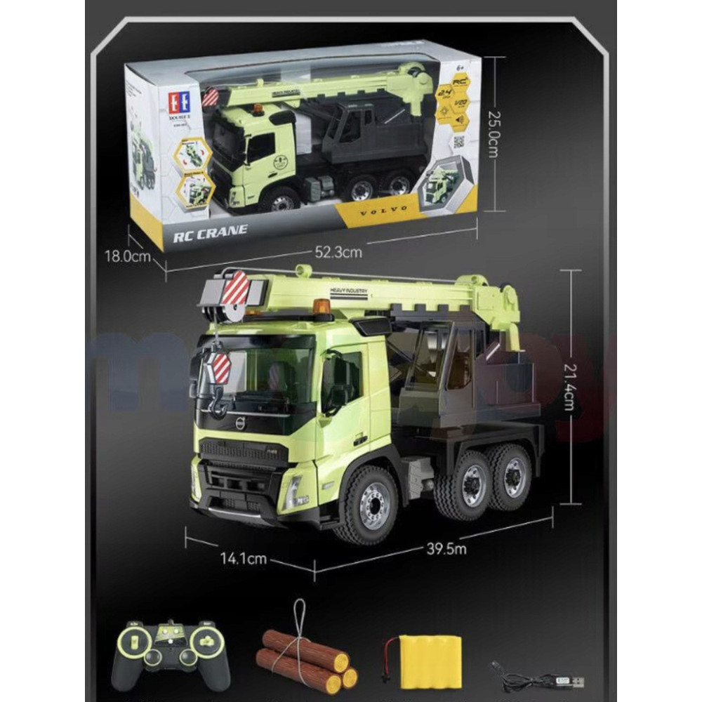 1:20 Volvo FMX RC ciężarówka budowlana z dźwigiem RTR Double E E506