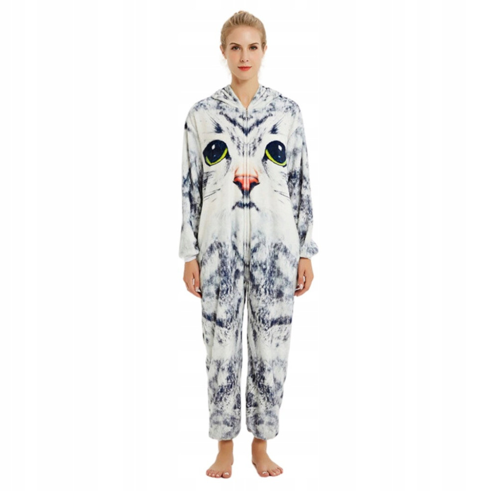 KOT 3D ONESIE STRÓJ KIGURUMI KOMBINEZON PRZEBRANIE NA PREZENT XL