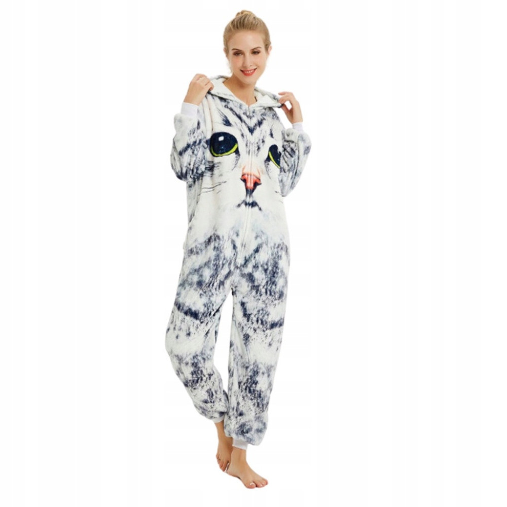 KOT 3D ONESIE STRÓJ KIGURUMI KOMBINEZON PRZEBRANIE NA PREZENT M