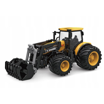 TRAKTOR Z ŁADOWARKĄ CZOŁOWĄ GUMOWE KOŁA ZABAWKA POJAZDY ROLNICZE