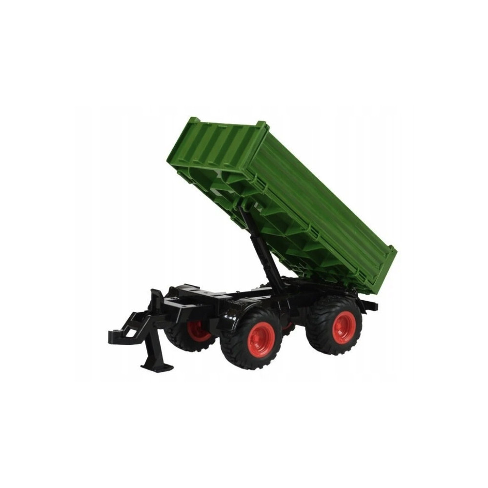 TRAKTOR ZDALNIE STEROWANY CIĄGNIK Z PRZYCZEPĄ FIGURKA GUMOWE KOŁA ZABAWKA
