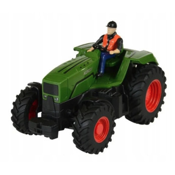 TRAKTOR ZDALNIE STEROWANY CIĄGNIK Z PRZYCZEPĄ FIGURKA GUMOWE KOŁA ZABAWKA