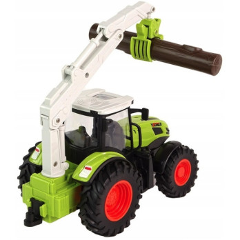 TRAKTOR ZIELONY ZDALNIE STEROWANY CHWYTAK DREWNO GUMOWE KOŁA ZABAWKA RC
