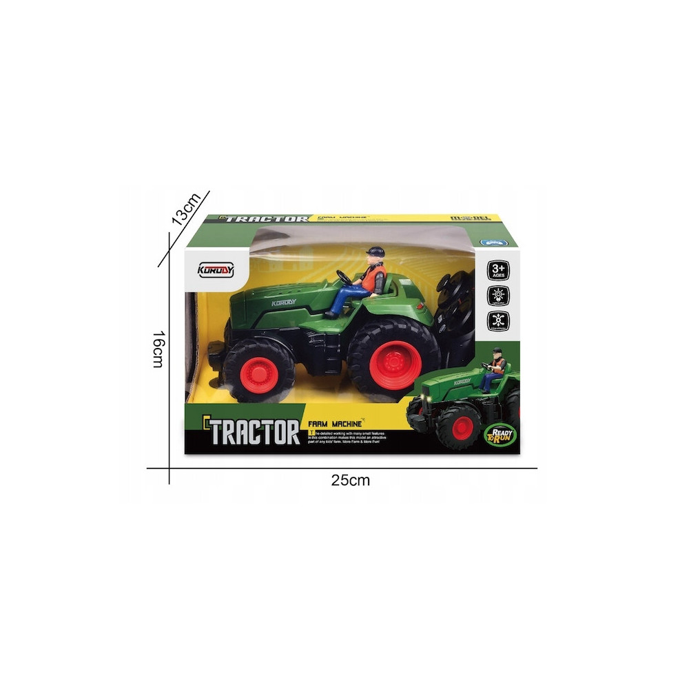 CIĄGNIK ROLNICZY ZDALNIE STEROWANY TRAKTOR Z FIGURKĄ ZABAWKA RC