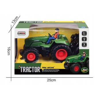 CIĄGNIK ROLNICZY ZDALNIE STEROWANY TRAKTOR Z FIGURKĄ ZABAWKA RC