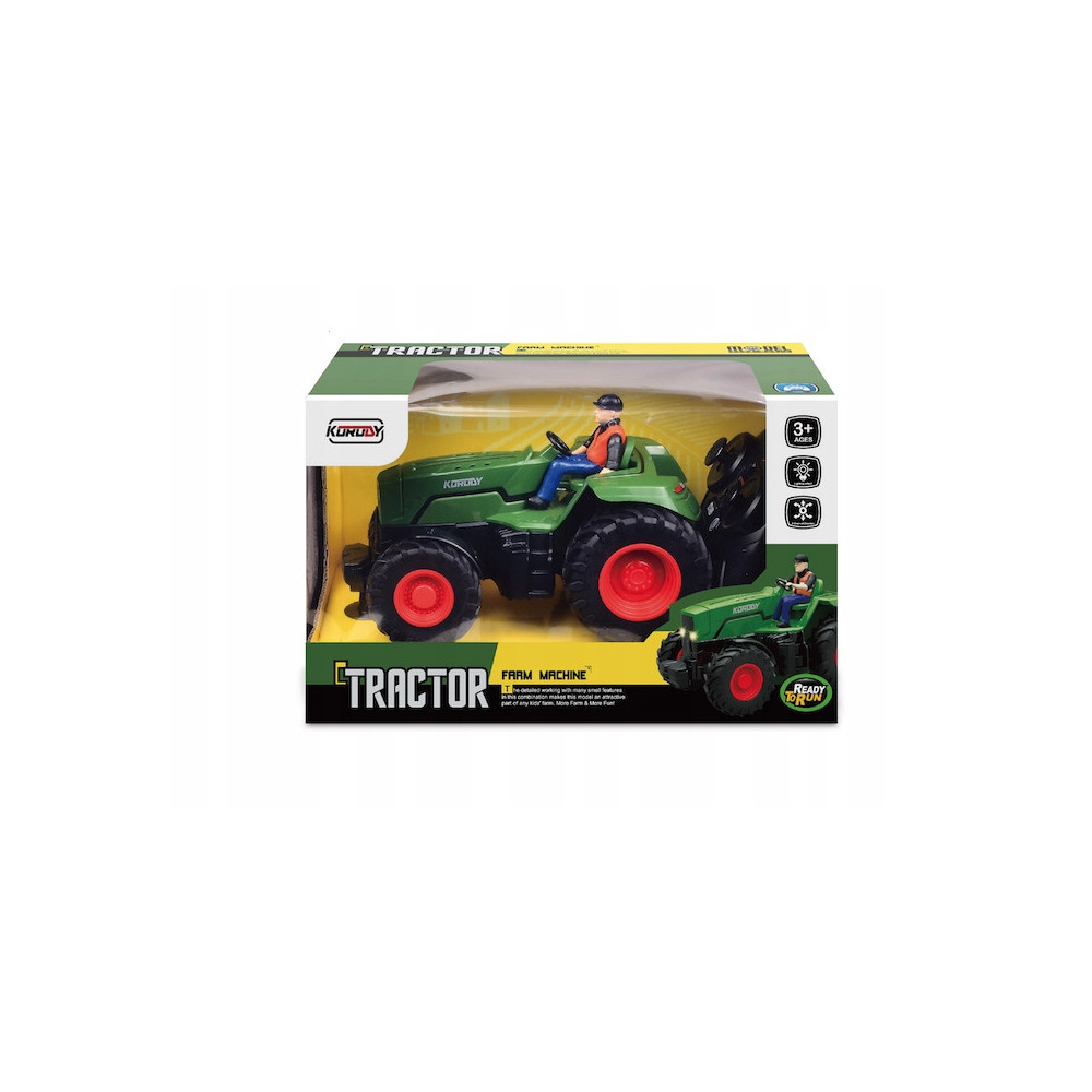 CIĄGNIK ROLNICZY ZDALNIE STEROWANY TRAKTOR Z FIGURKĄ ZABAWKA RC