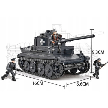 KLOCKI DUŻY CZOŁG PZKPFW 38 WOJSKO ARMATA DZIAŁO 814 KLOCKÓW