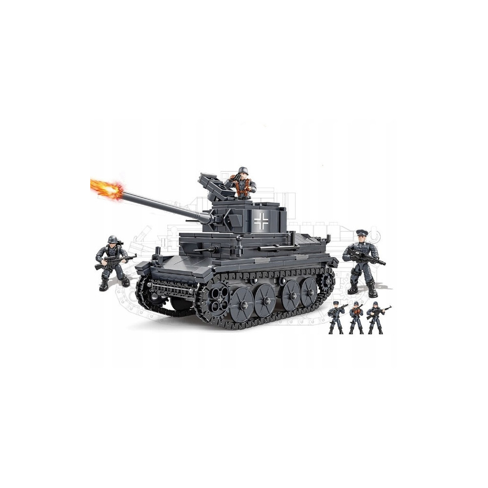 KLOCKI DUŻY CZOŁG PZKPFW 38 WOJSKO ARMATA DZIAŁO 814 KLOCKÓW
