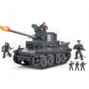 KLOCKI DUŻY CZOŁG PZKPFW 38 WOJSKO ARMATA DZIAŁO 814 KLOCKÓW