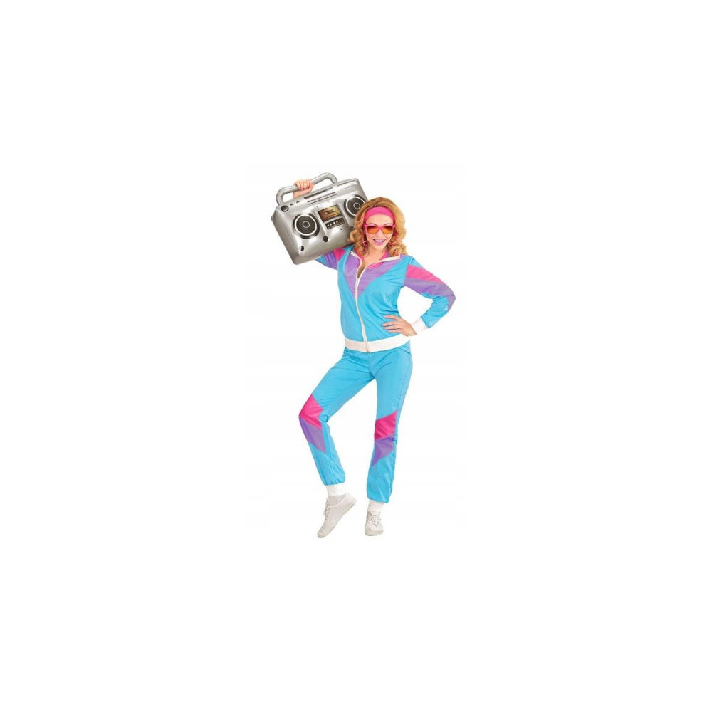 STRÓJ DRES NIEBIESKI RETRO DRESY LATA 70 80 KOSTIUM DISCO PRZEBRANIE XXL
