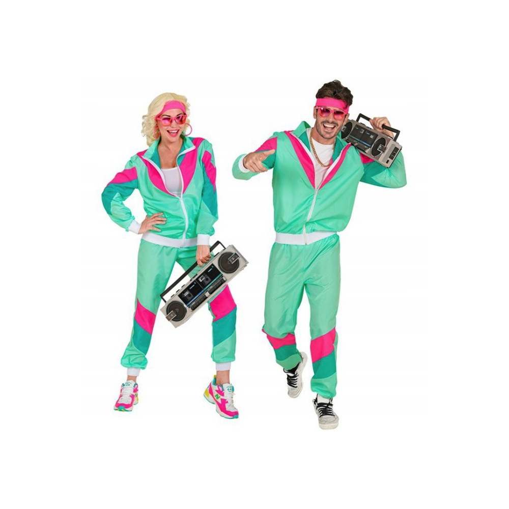 STRÓJ DRES MIĘTOWY RETRO DRESY LATA 70 80 KOSTIUM DISCO PRZEBRANIE XXL