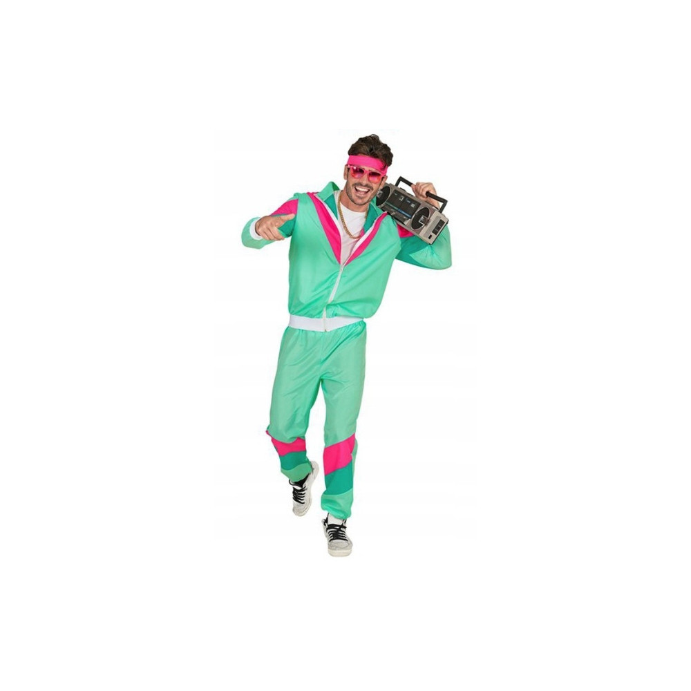 STRÓJ DRES MIĘTOWY RETRO DRESY LATA 70 80 KOSTIUM DISCO PRZEBRANIE XXL