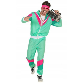 STRÓJ DRES MIĘTOWY RETRO DRESY LATA 70 80 KOSTIUM DISCO PRZEBRANIE XXL