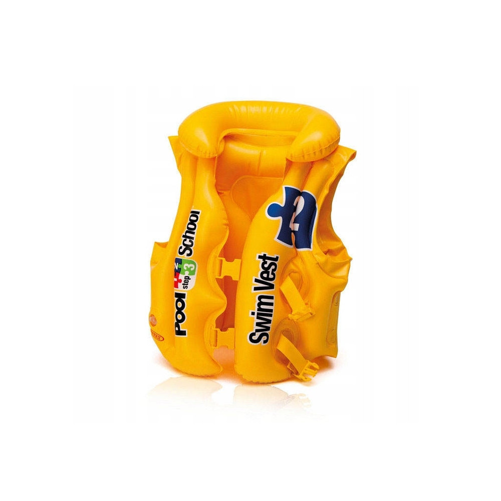 Kamizelka ratunkowa kapok do nauki pływania żółta INTEX 58660 3-6 lat