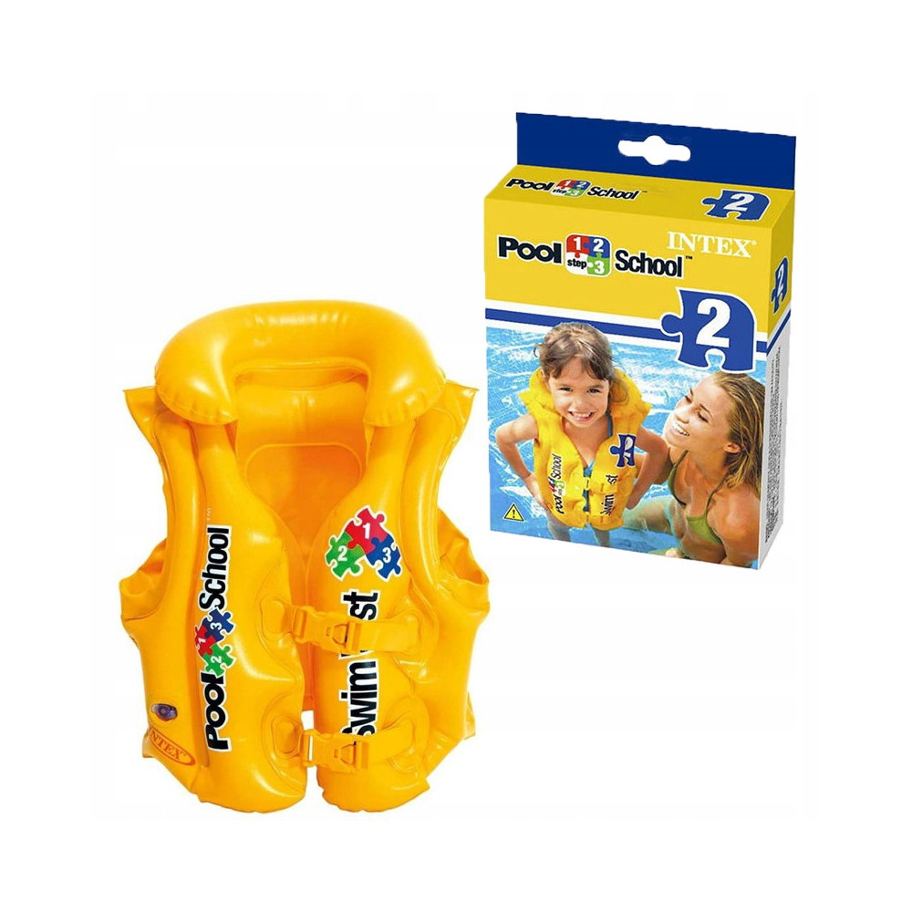 Kamizelka ratunkowa kapok do nauki pływania żółta INTEX 58660 3-6 lat